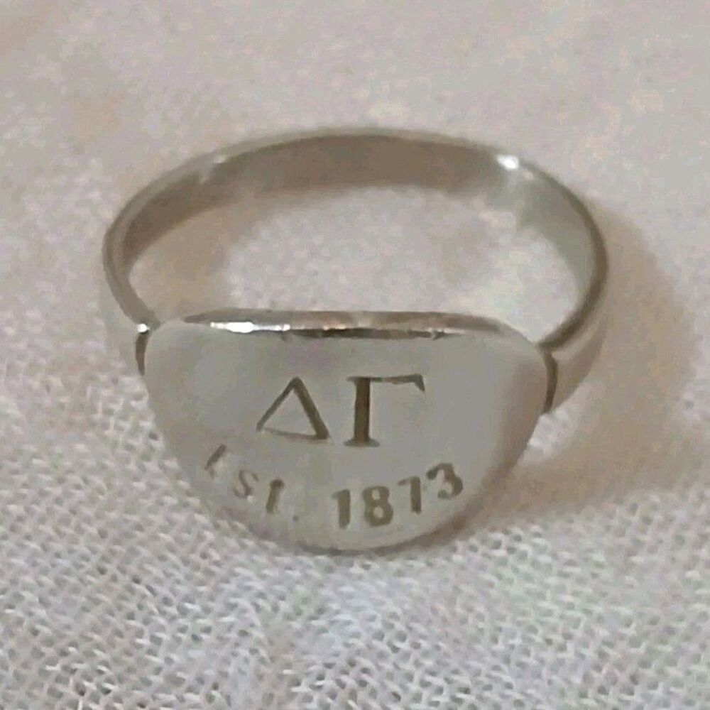 Delta Gamma Est. 1873 Sorority Women’s Sterling Silver 925 Ring Size 7.5